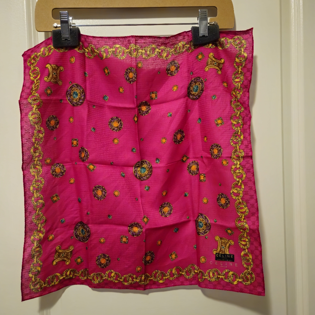 Celine Pink Scarf New With Tag